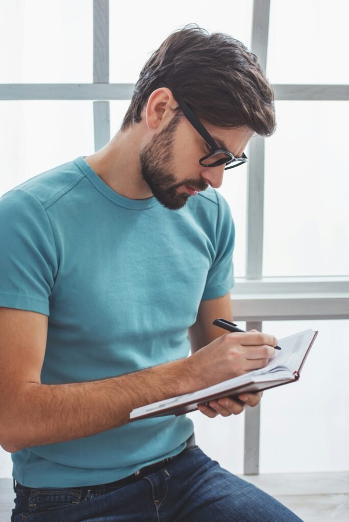 Handsome man with book