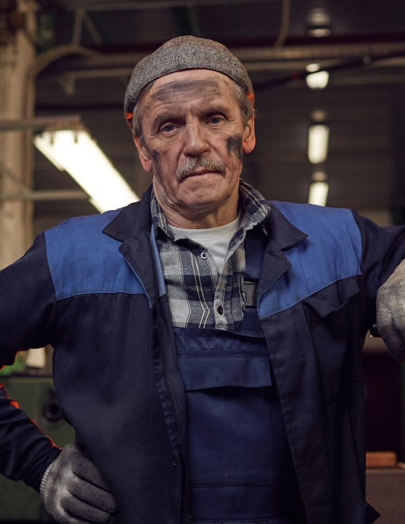 Mature worker in the plant